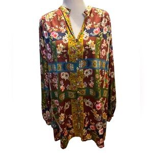 Johnny Was Floral Multicolor Women's Top size 1X